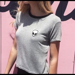 Brandy Melville Nadine Alien Patch Tee